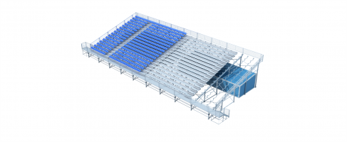 H型钢结构金属看台